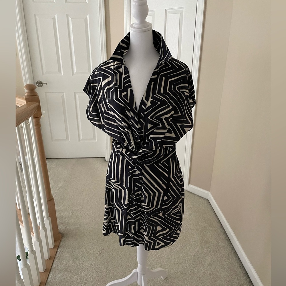 MANGO Dress with zebra print